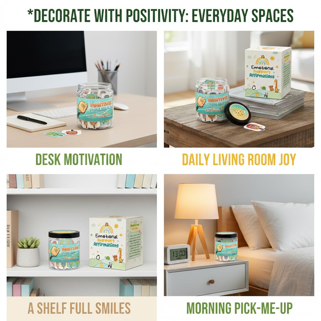 Positive Pickleball Jar With 60 Affirmation Cards, Emotional Support, Funny Pickleball Gifts for Women, Cute Pickleball Ball Paddles Decorations