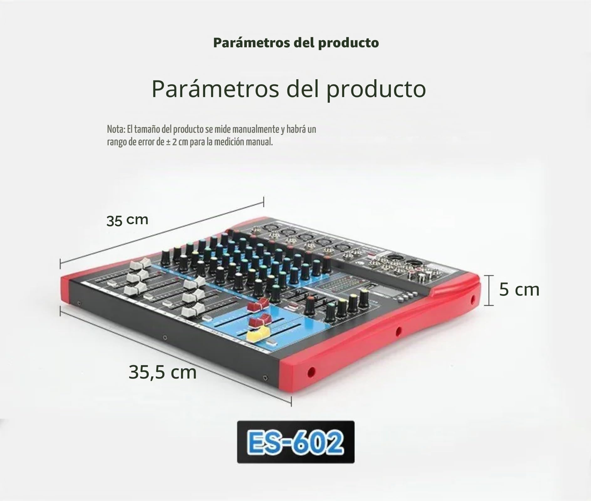 M6 Mezclador profesional de audio para DJ, consola con USB/MP3/Bluetooth, mezclador de directo para escenario mezclador de efectos digitales incorporado 7 canales + 48 V