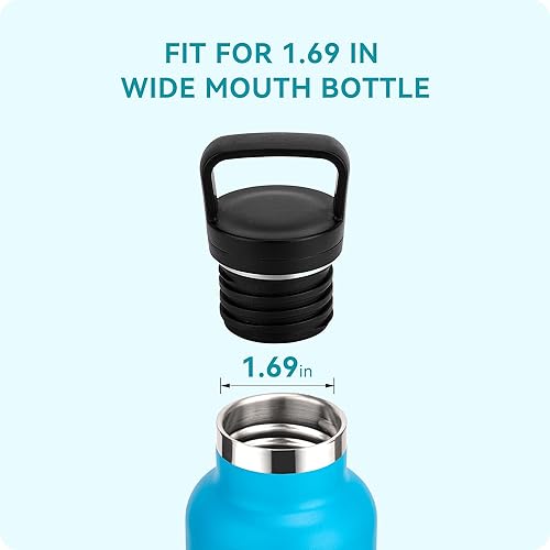 Miniatura 6 de Tapa para Hydro Flask boca estándar, tapa de repuesto para botellas de agua deportivas con aislamiento de boca estrecha Iron Flask de 18, 21, 24