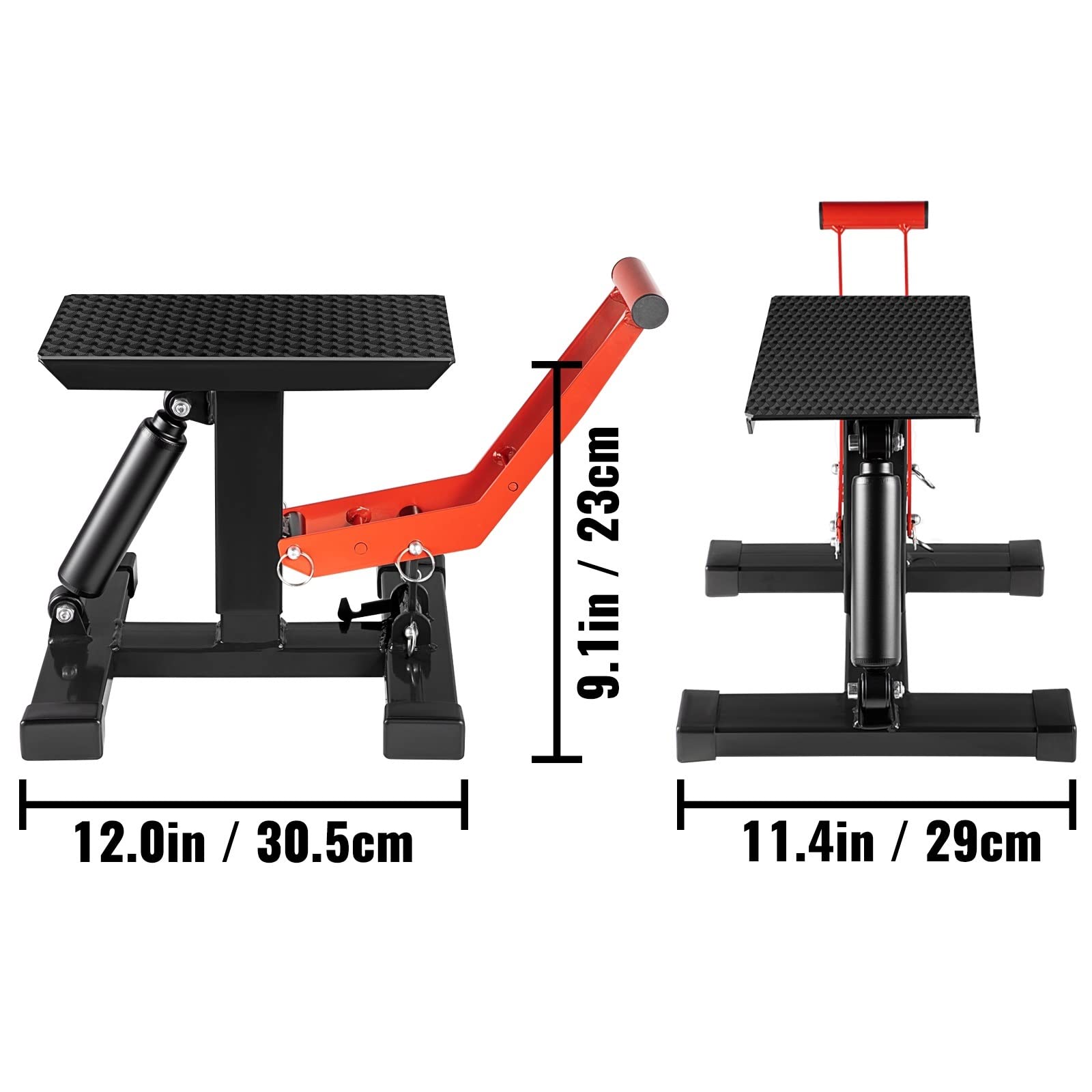 Cavalletto di Sollevamento for Bici da Cross for Moto 400 libbre capacità di carico Gamma 90-16,5 Pollici Altezza Regolabile Sollevamento Facile Blu Nero Rosso Jack(Blauw)