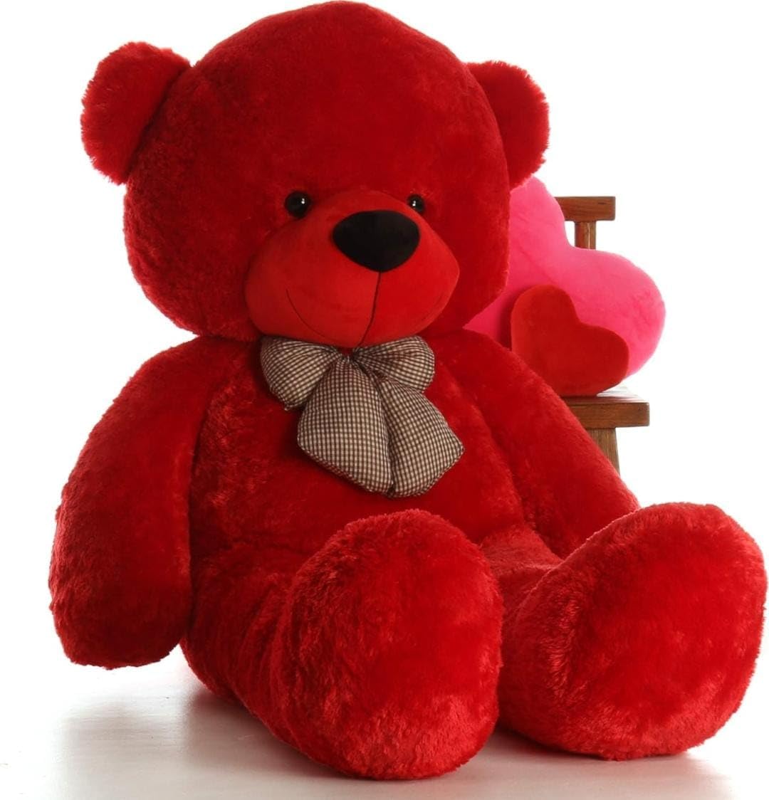 First Joy Teddy Bear Soft Teddy Bear 4 feet for Girl Teddy Bear Birthday Gift for boy Friend Skin Friendly (4 feet, red) (B0CX8R88V3) Amazon Price History, Amazon Price Tracker