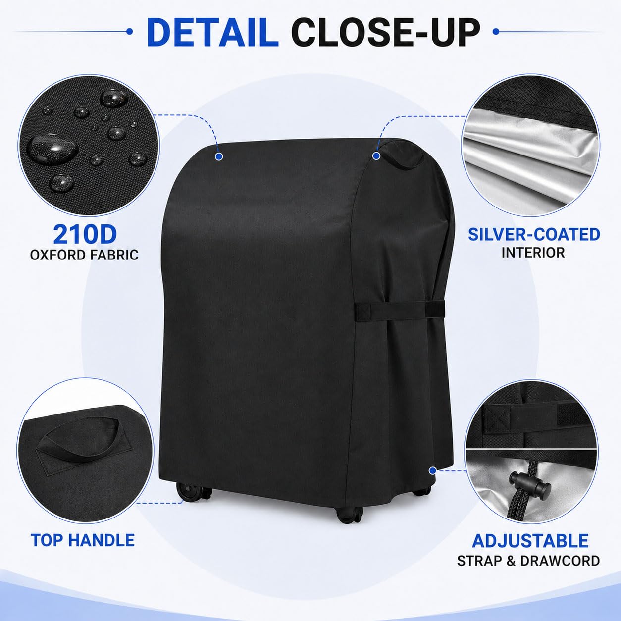 Coperture Barbecue per Char-Broil Performance Core B 3 140944 | Anti Pioggia Polvere Sole Neve Feci Di Uccelli | 210D Tessuto Oxford Bbq | Antistrappo Resistenti Raggi Uv | Resistente Intem