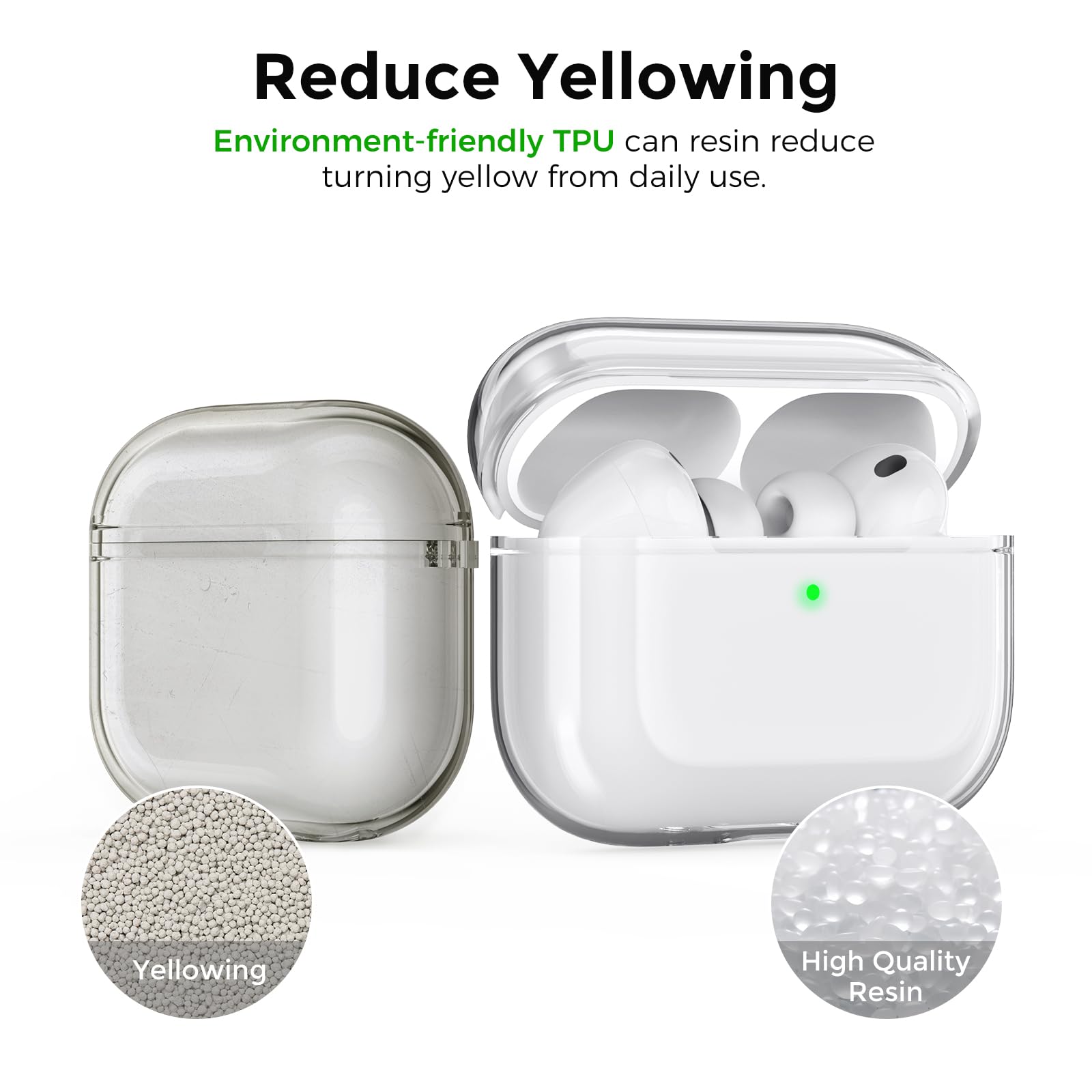 Amazon | AhaStyle クリア AirPods Pro 3 ケースカバー 2025 [黄変防止