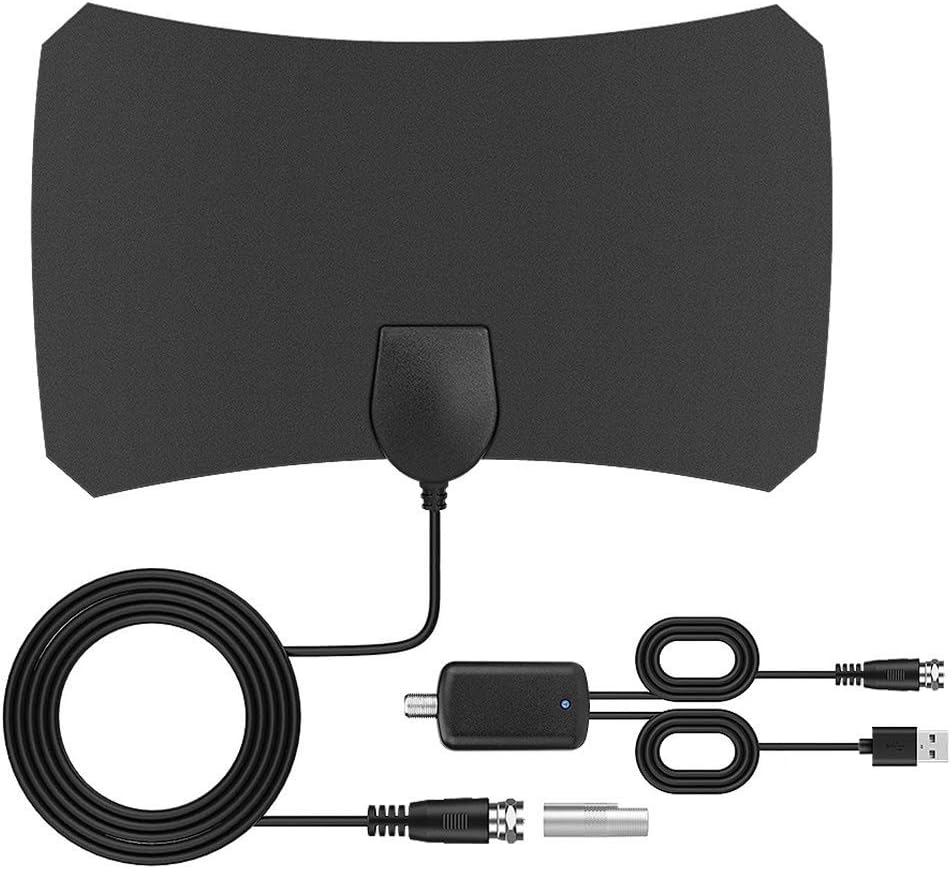 Indoor TV Aerial, PaperThin Design TV Antenna, Support 80+Miles 4K