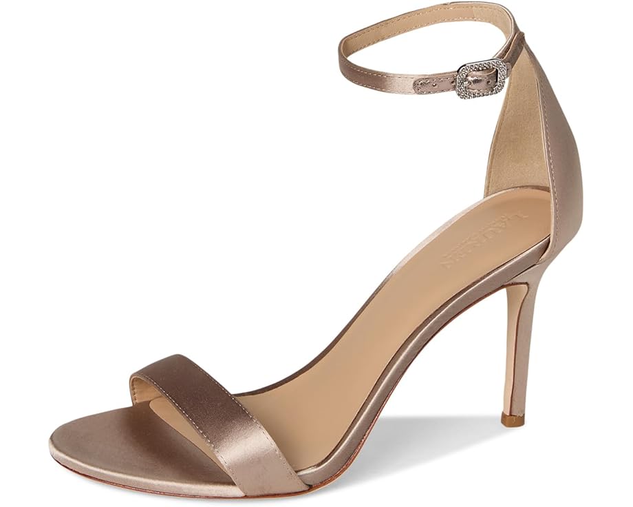 Lauren Ralph Lauren Allie Pave-Buckle Satin Sandals - Front View