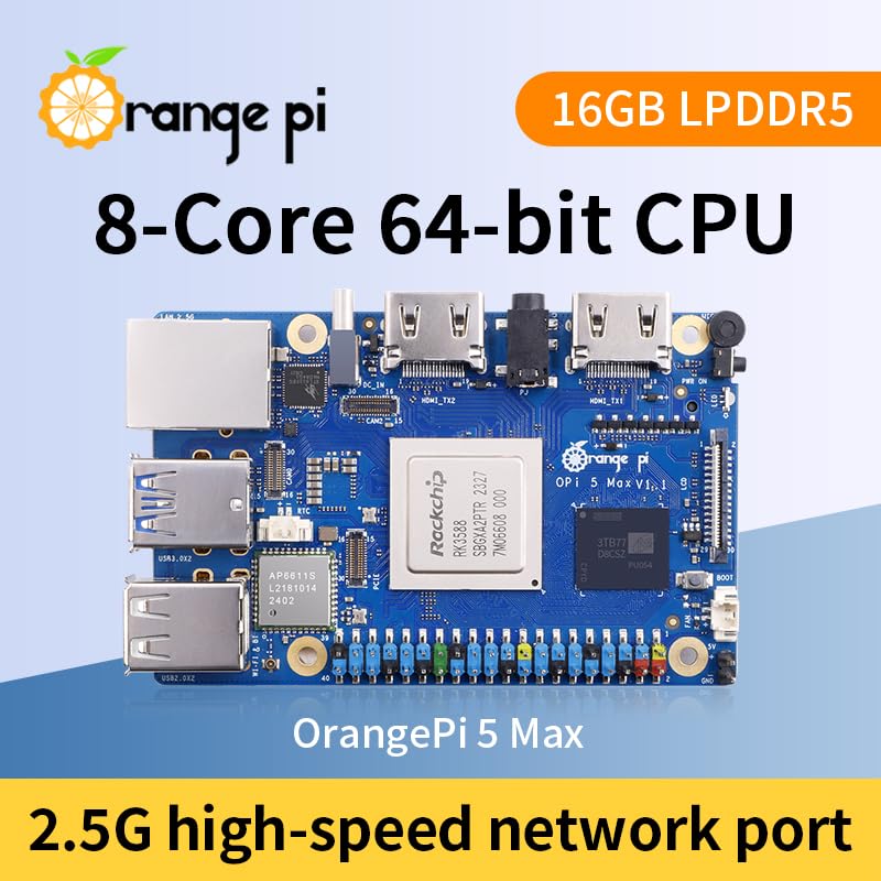 Orange Pi Computador de placa única 5 Max 8GB/16GB LPDDR5 Rockchip