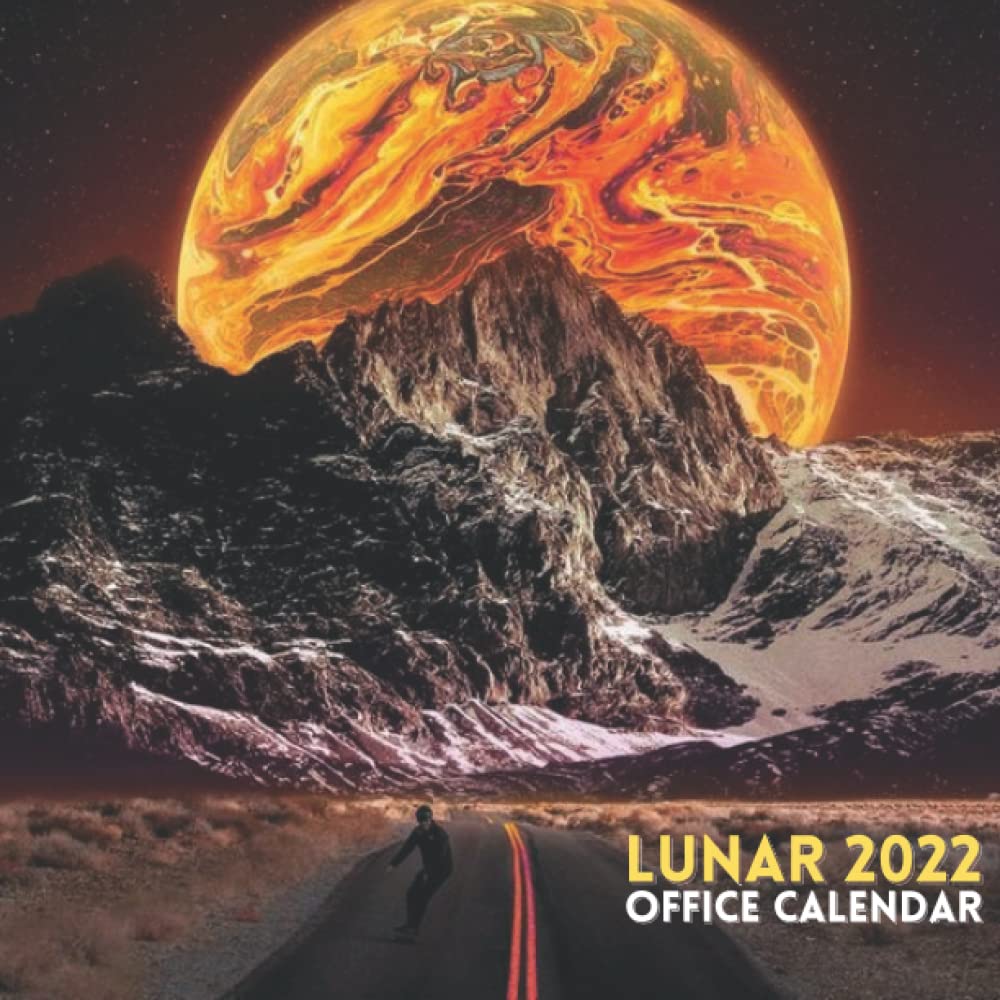 Lunar 2022 Office Calendar: Monthly Moon Calendar