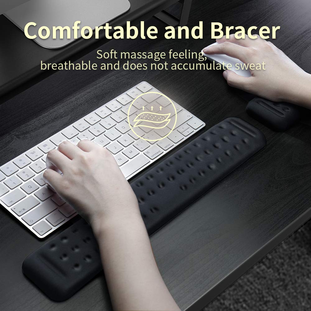 Buy VAYDEER Keyboard and Mouse Wrist Rest Set Gaming Memory Foam