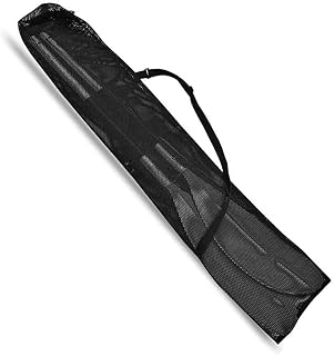 Gcroet Paddle Bag for 2 Paddles,130cm Canoe Paddles Storage Bag with Adjustable Strap,Fishing Paddle Carry Bag,Portable Nylon Mesh Boat Canoe Paddle Pouch,Long Boat Canoe Paddle Storage Bag