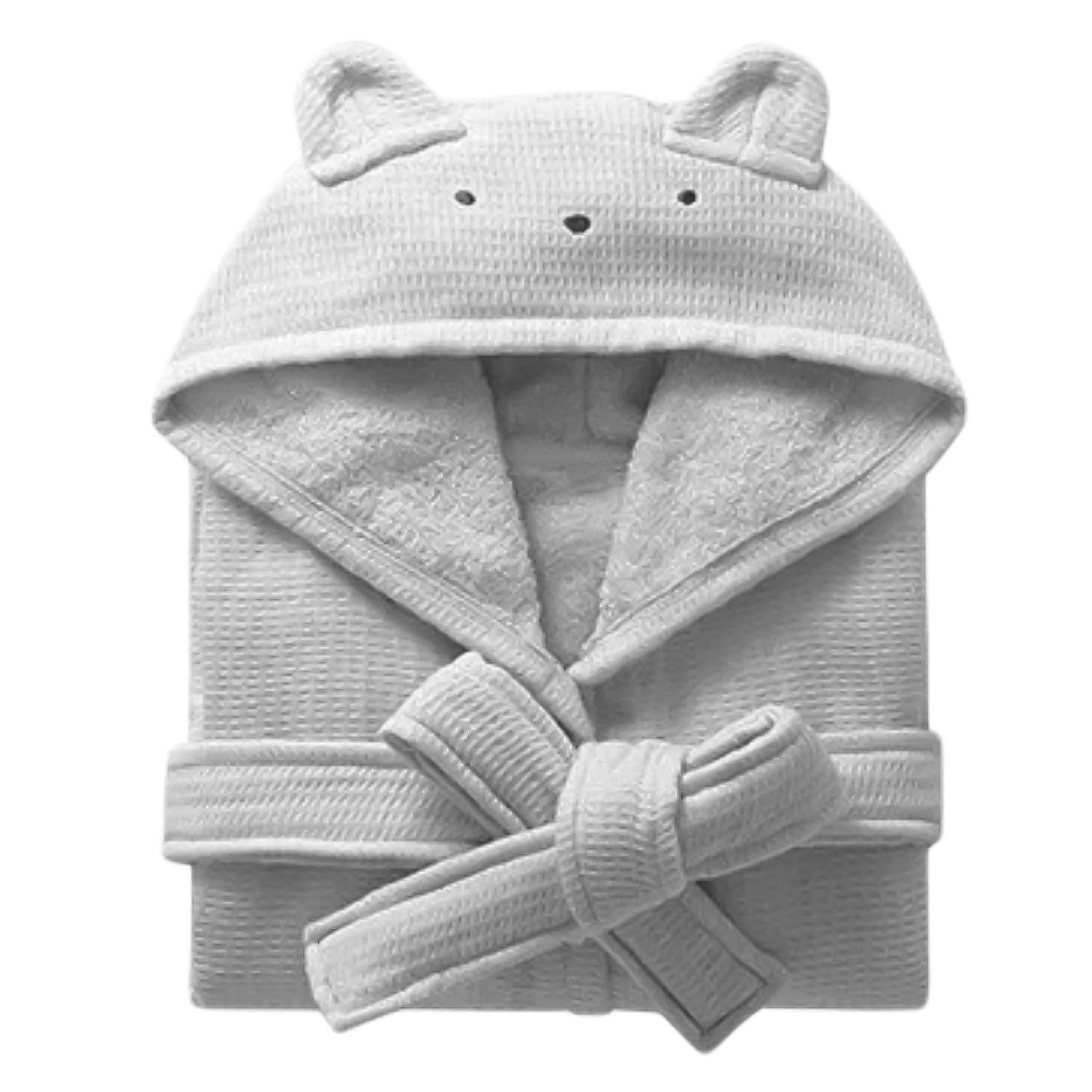 UERJTWXW Kids Hooded Bathrobe 100% Cotton Pajama Robe, Boys and Girls Soft Towel Morning Gown, 2-12 Spa Toddler Long Bathrobe