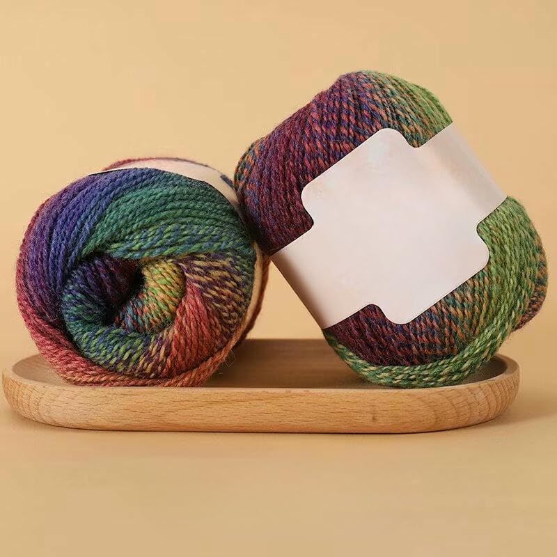 2/4/6 Piezas de Hilo de Lana Degradado de 50 g, Hilo para Tejer a Mano, para Tejer suéteres, cárdigans, Bufandas, Gorros y Mantas