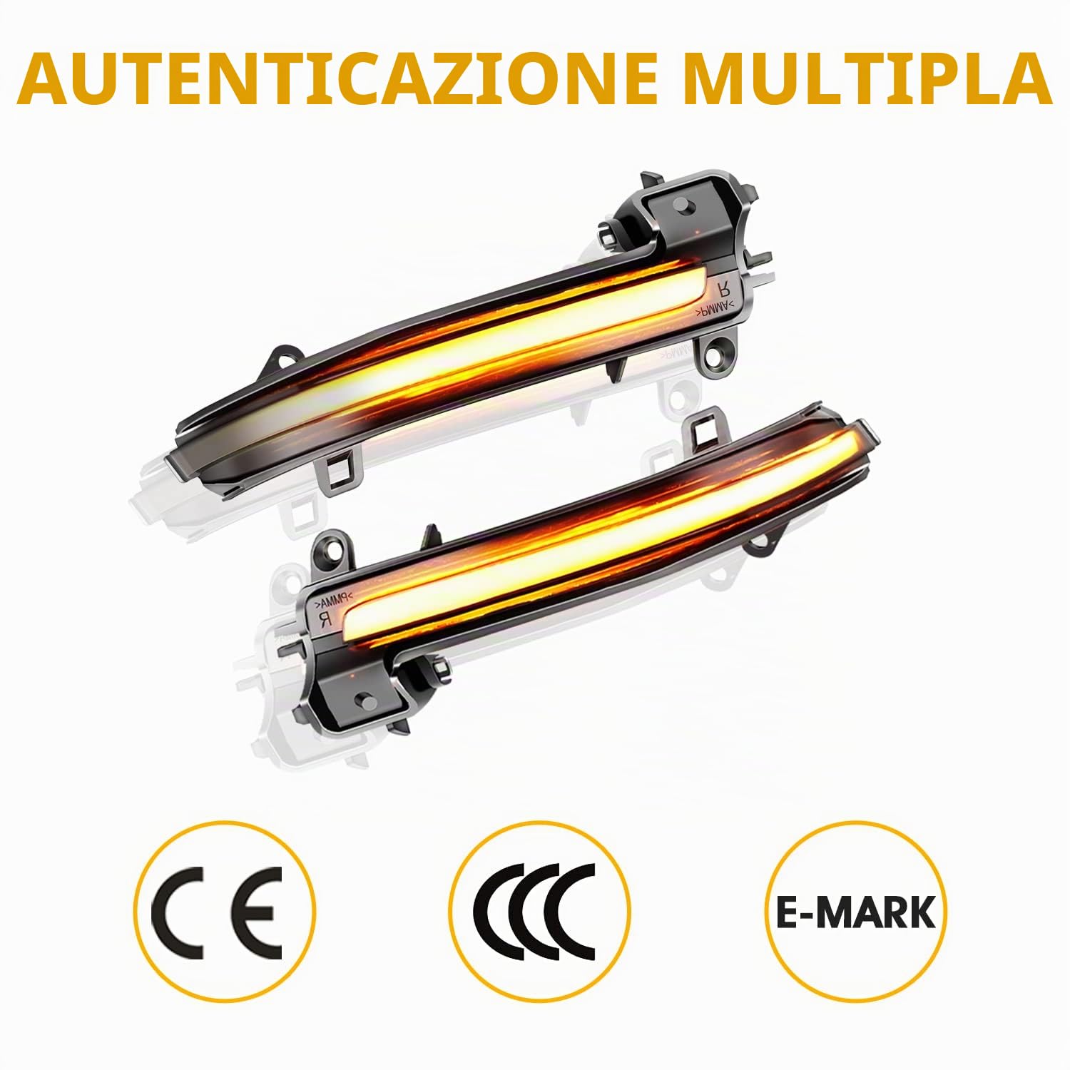 Indicatori di Direzione Per F20 F21 F22 F23 F30 F31 F32 F33 F36 X1 E84 i3 M2 F87 Indicatore Laterale Dinamico Indicatore di Direzione Luce Indicatore Sequenziale Dello Specchio Ambra, 2 Pezzi