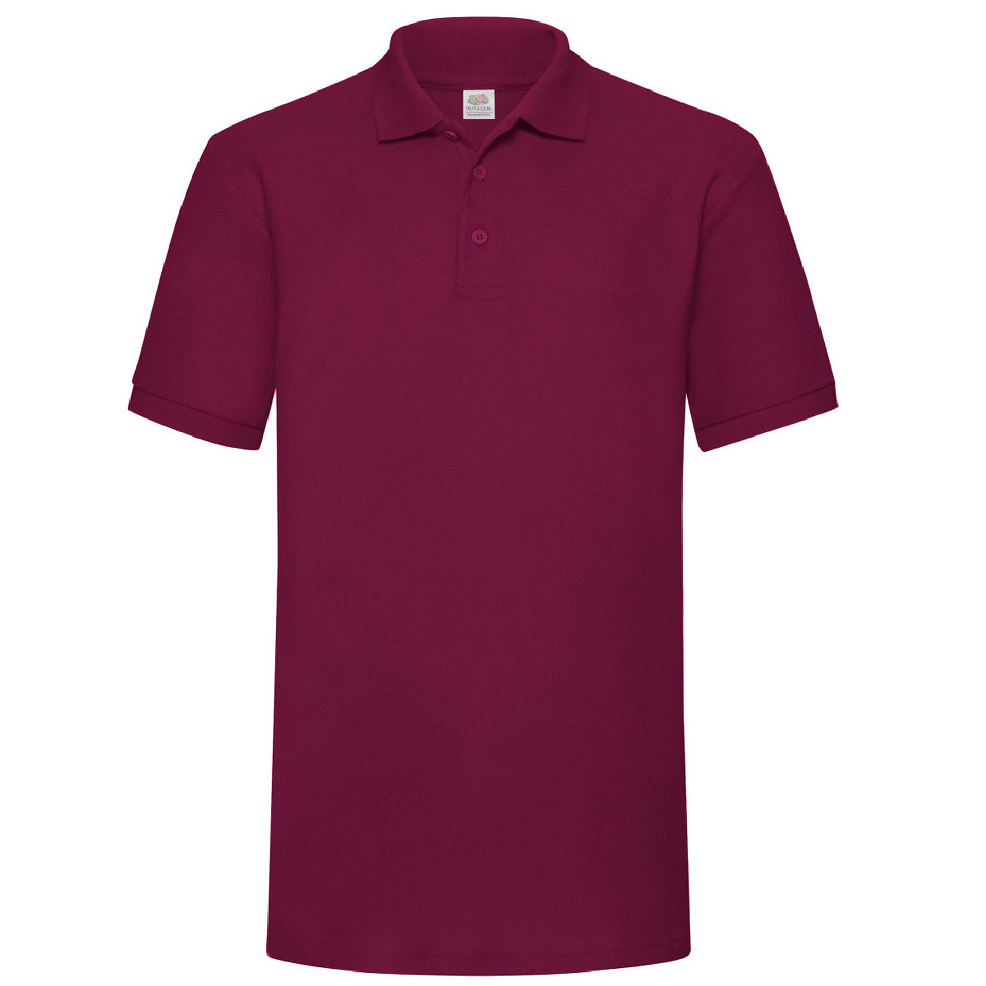 Fruit Of The Loom 65/35 Men's Pique Short Sleeve Polo Shirt, burgundy, XL