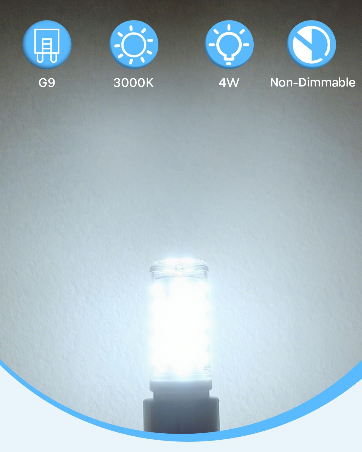 KALAHOL 6 Pack G9 LED Bulbs Cool White, 4W, 6000K, No Flicker, Equivalent to 40W Halogen, 400LM, Non-Dimmable - Image 4