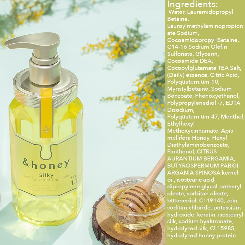 1 PC Perfumed Honey Silky Smooth Moisture Hair Shampoo, No Additive, Can Be Used For Pregnant Women And Children, Leaving Clear Smooth Silky Hair For You, 440ml (shampoo)