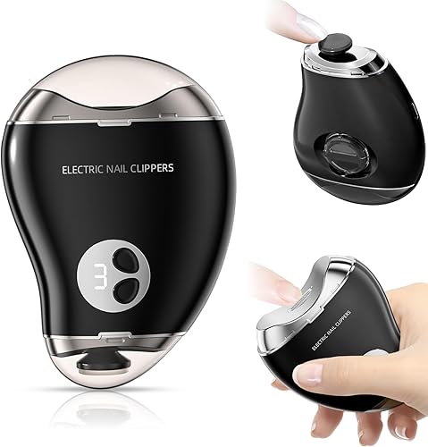 Elektrische Nagelschere, 2 in 1 Elektrischer Nagelknipser Schleifer mit 3 Geschw