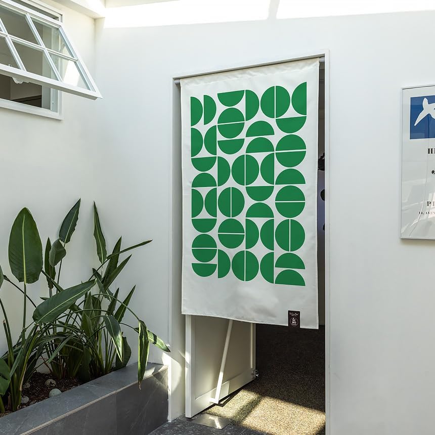 Miniatura 2 de Cortinas para puertas-estampado retro de frijoles verdes (29 pulgadas de ancho x 39 pulgadas de largo)