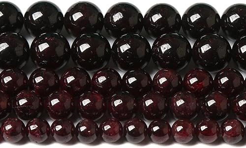 45 cuentas sueltas de granate natural de 031 pulgadas para hacer joyas pulseras de bricolaje cristales energéticos energía curativa 1 hebra