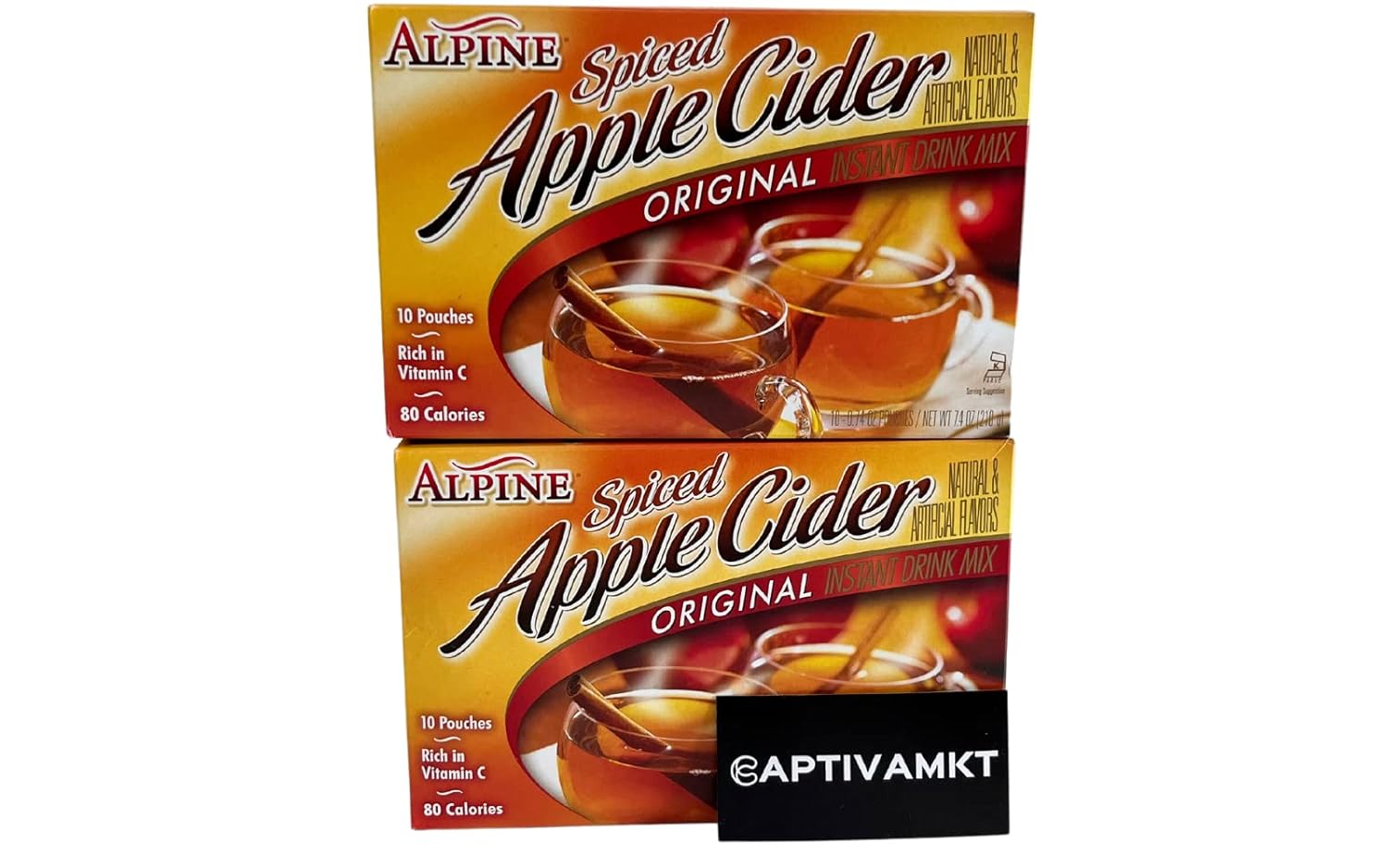 Spiced Apple Cider Drink Mix Bundle, 2Pack of Alpine