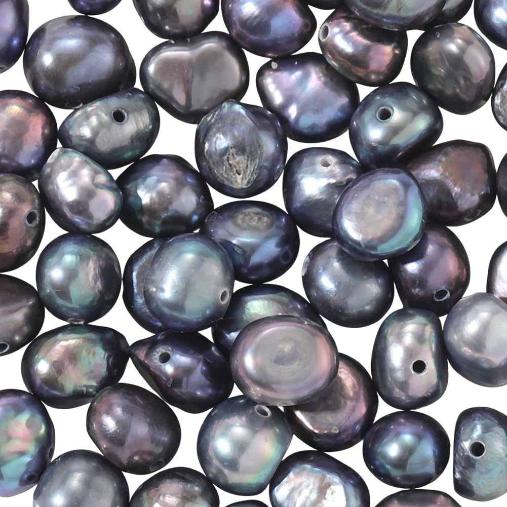 Perles baroques bleu foncé percées pour réussir la fabrication de vos bijoux