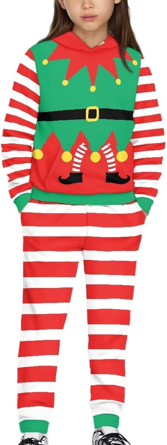 Hoodie and Sweat Pants Set for Girls 5-12Y Long Sleeve Sweatshirts and Sweatpants