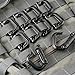 weryerker 12 Pack Multipurpose D-Ring Grimlock Locking for Molle Webbing Molle Clips Hanging Hook Molle Bag Tactical Backpack (Black)