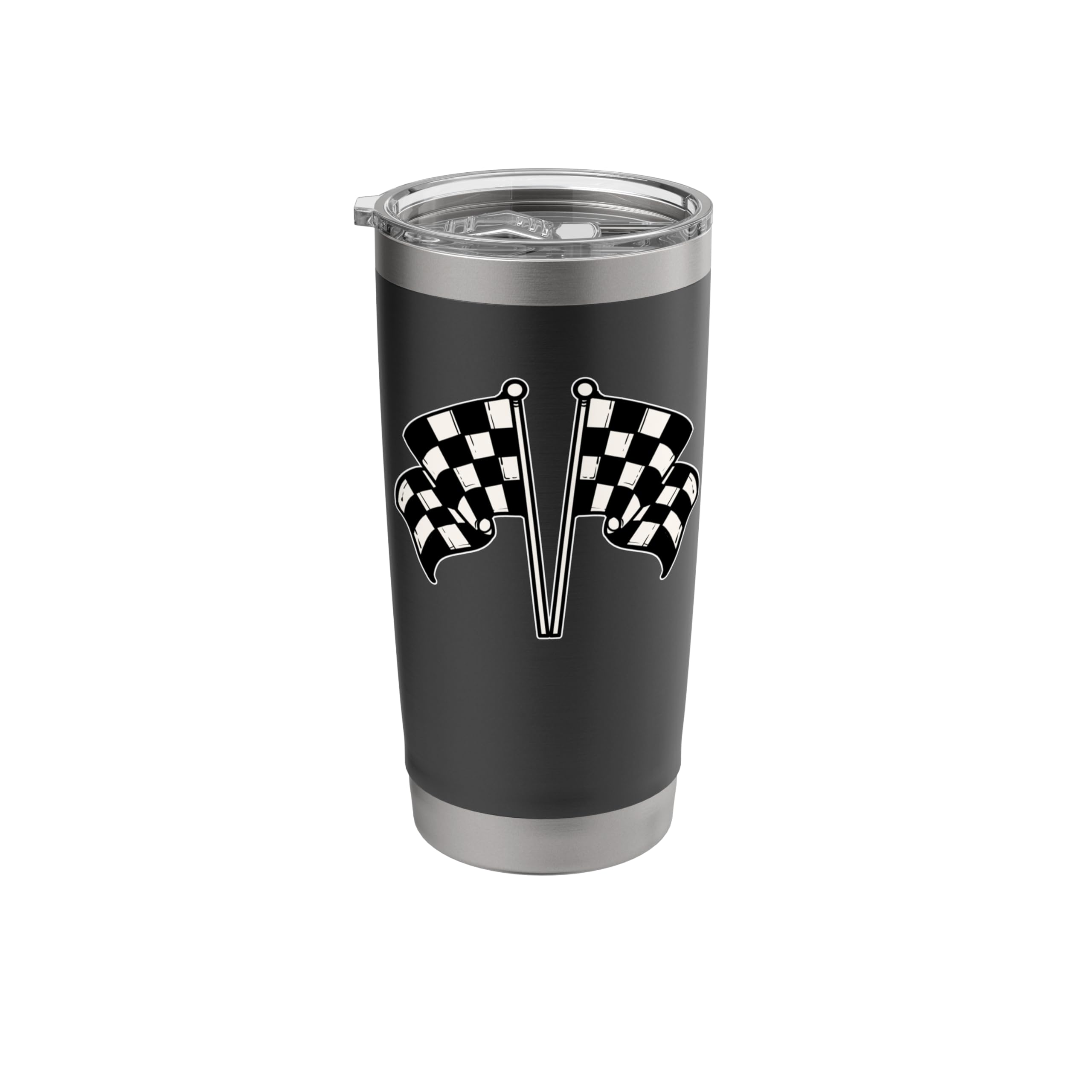 Car Racing Checkered Flag Stainless Steel Insulated Tumbler
