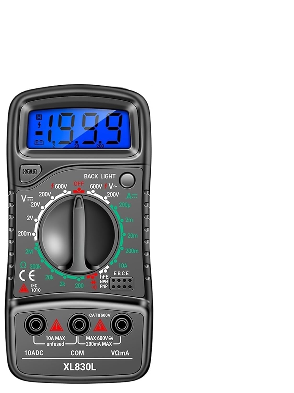 1pc XL830L Digital Multimeter Capacitance Meter Meter Testers Automotive Electrical Dmm Transistor Peak Tester Meter