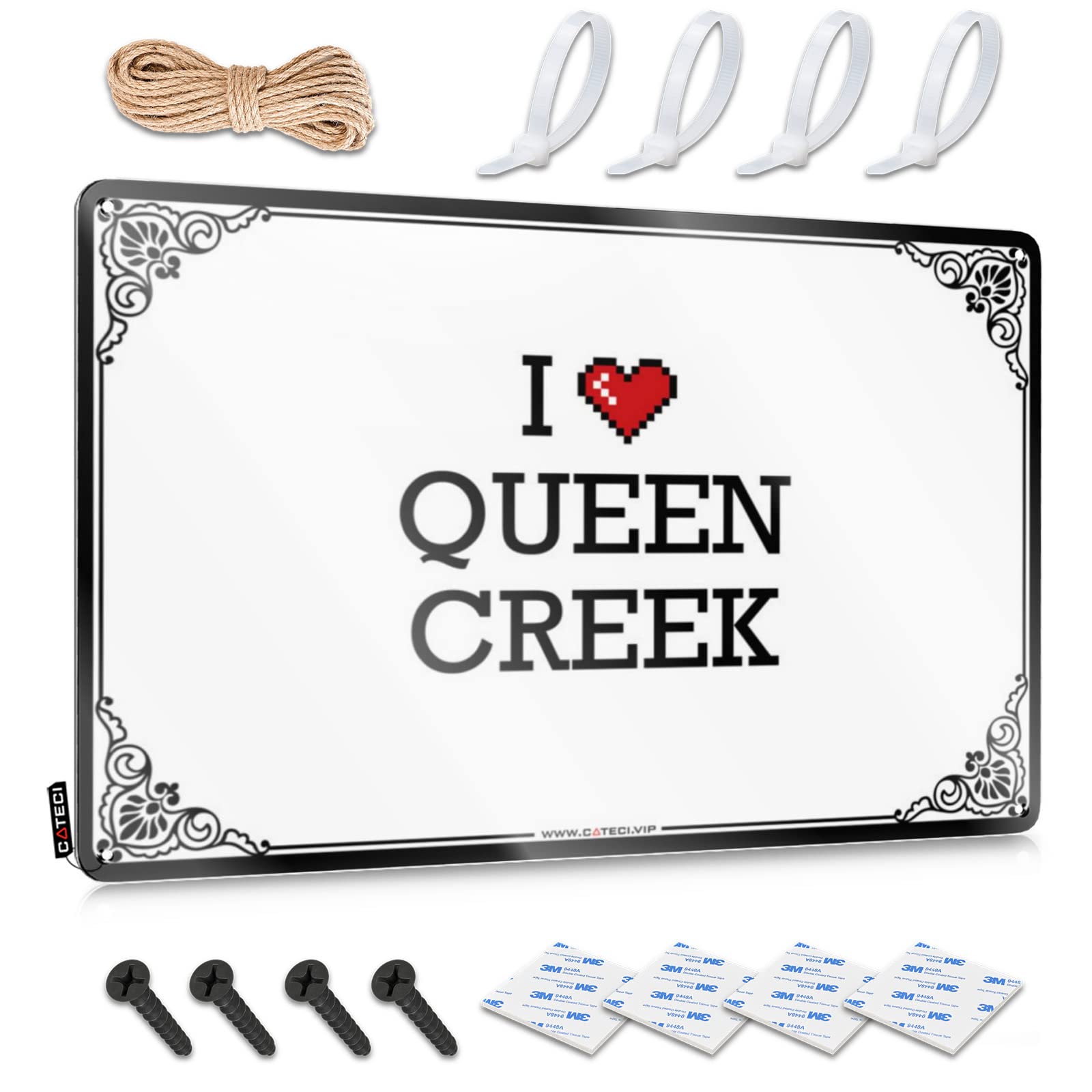 Fzfn Boys Colour Decor Reusable Stunning I Love Queen Creek For Dining - Patio Decor Customizable(30X40cm)