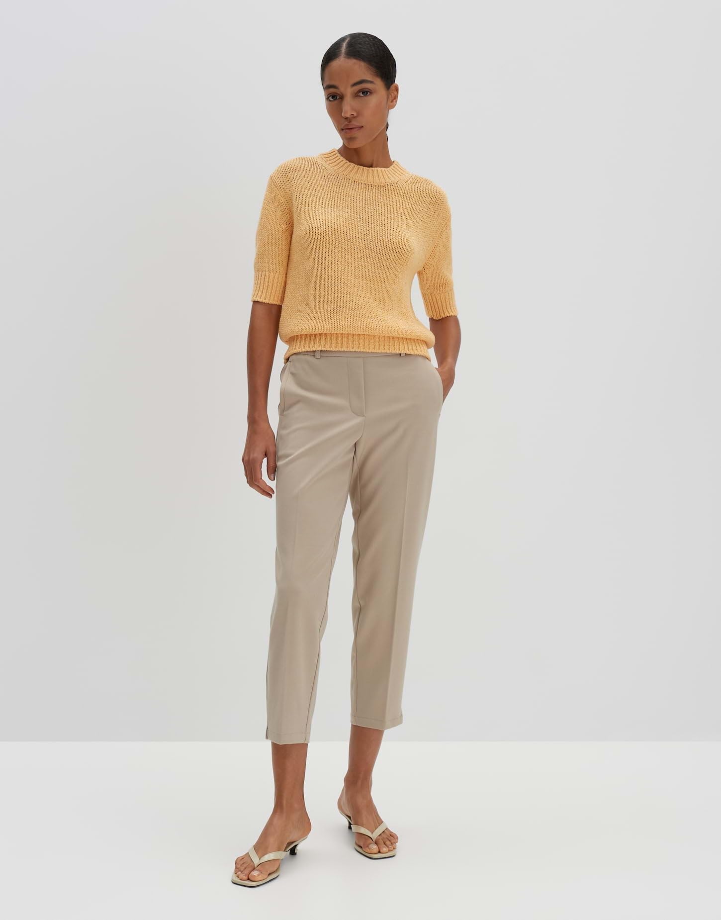 someday Damen Pullover | Kurzarmpullover TAVERY Loose aus weichem Bändchengarn
