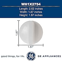 Vista 3 de GE WH1X2754 GE Timer Knob Assembly, blanco
