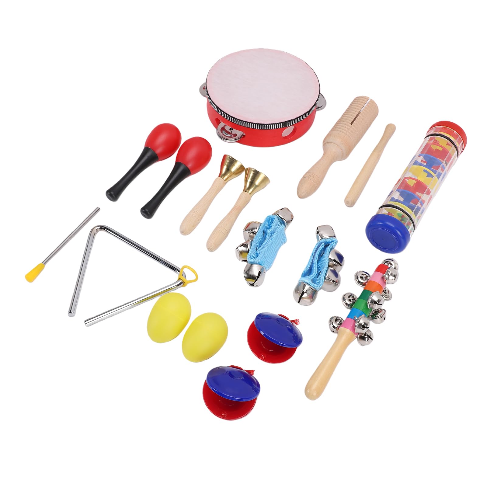 Set di Strumenti Musicali per Bambini 10 Tipi di Giocattoli a Percussione con Tamburello Maracas Shaker per Bambini di 3-8 Anni