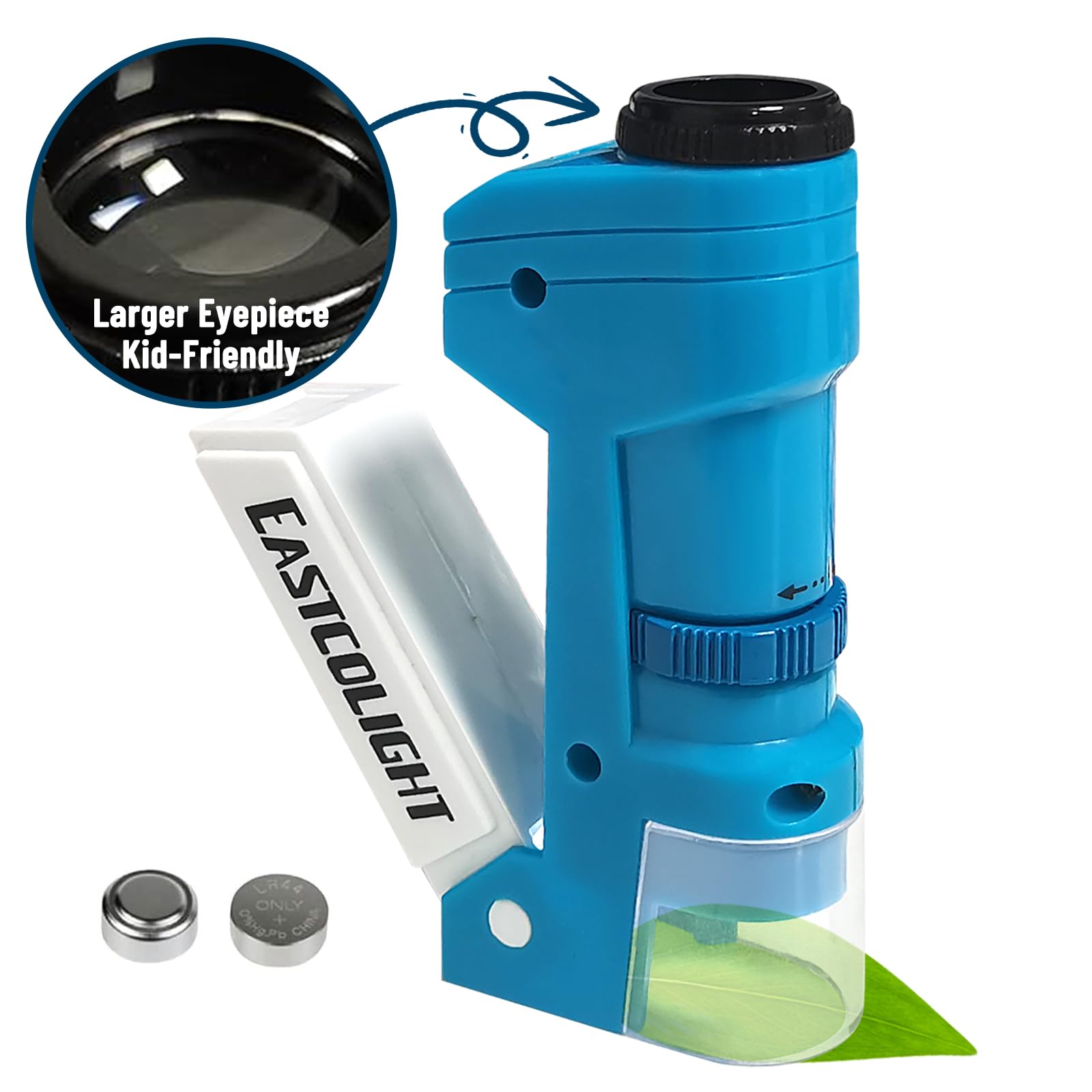 POCKET PANDA Portable Microscope for Kids 5-7-8-11 Year Old, Microscope for Kids Mini Handheld Micrsocpe with Light 50x Zoom, Magic Adventures Microscope Explore Gifts Nature