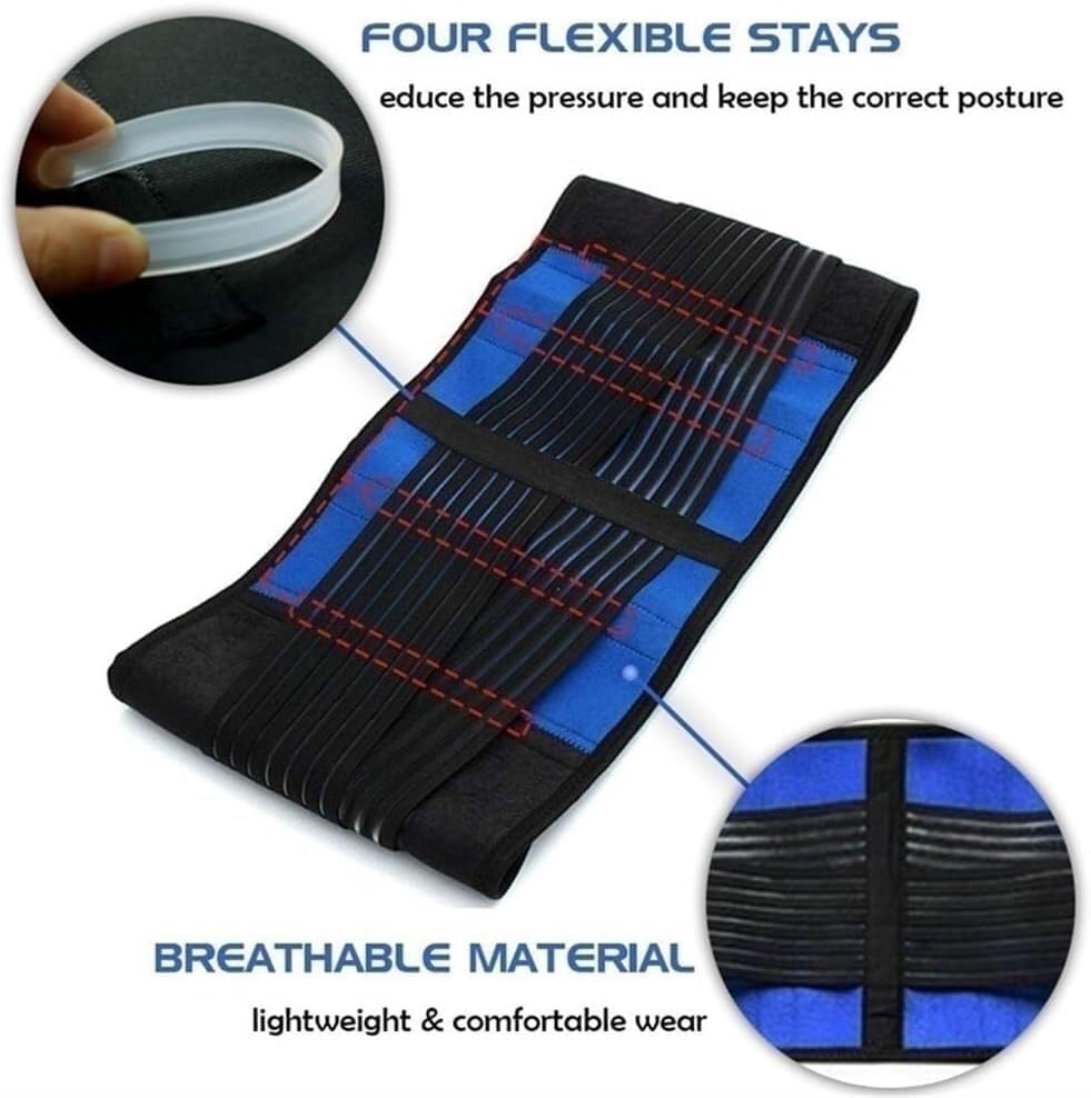 Cinturón lumbar deportivo S-6XL de doble tracción para entrenamiento y masajes 4