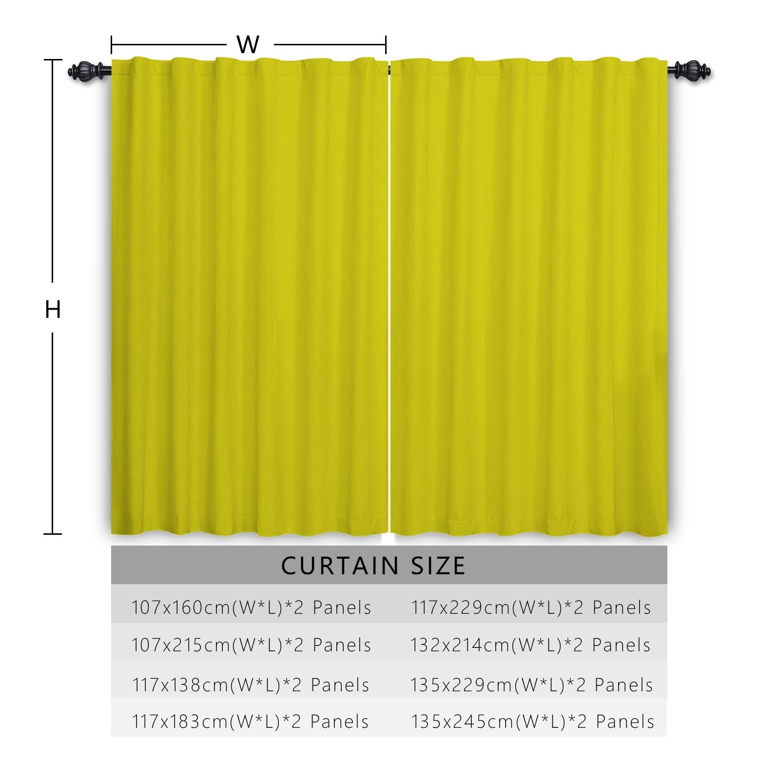 Cortinas modernas con bolsillo para cortinero para sala de estar, dormitorio, oficina, pasillo, panel interior de privacidad, ligero, plisado, 117 x 229 cm, 2 paneles