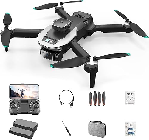S150 Drones con cámara para adultos 4k Anillo volador de largo alcance Cámara de seguridad Drone RC Avión Juguetes Dronar (negro)