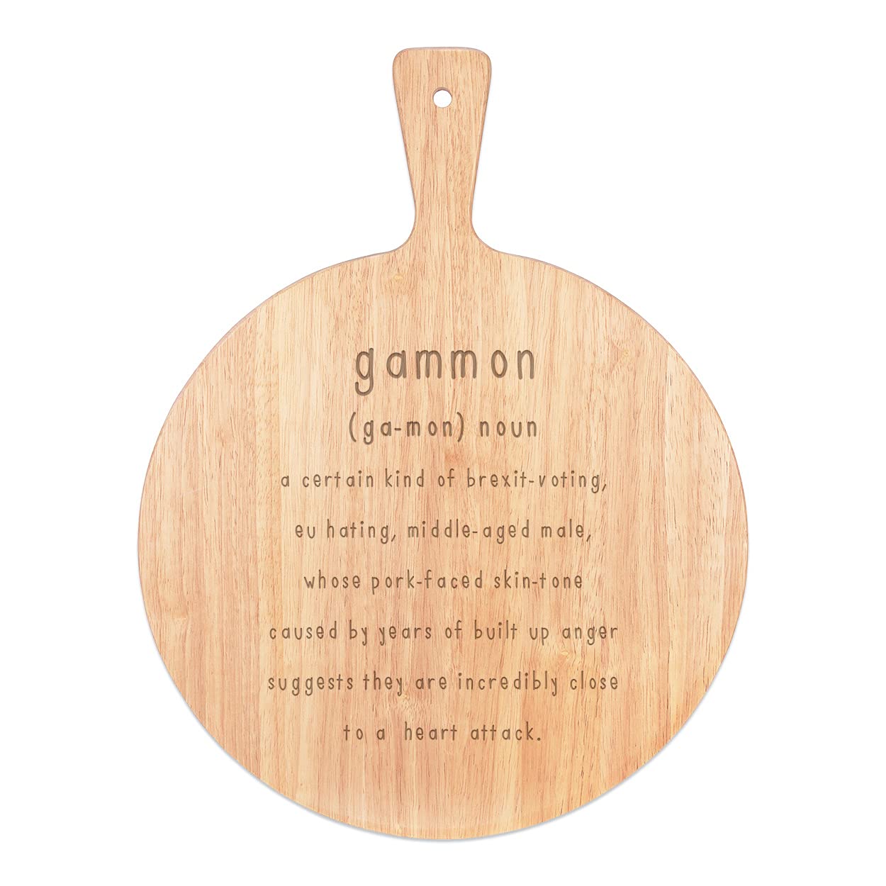 Plateau de service poignée bois rond 45x34cm Gammon Définition Brexit