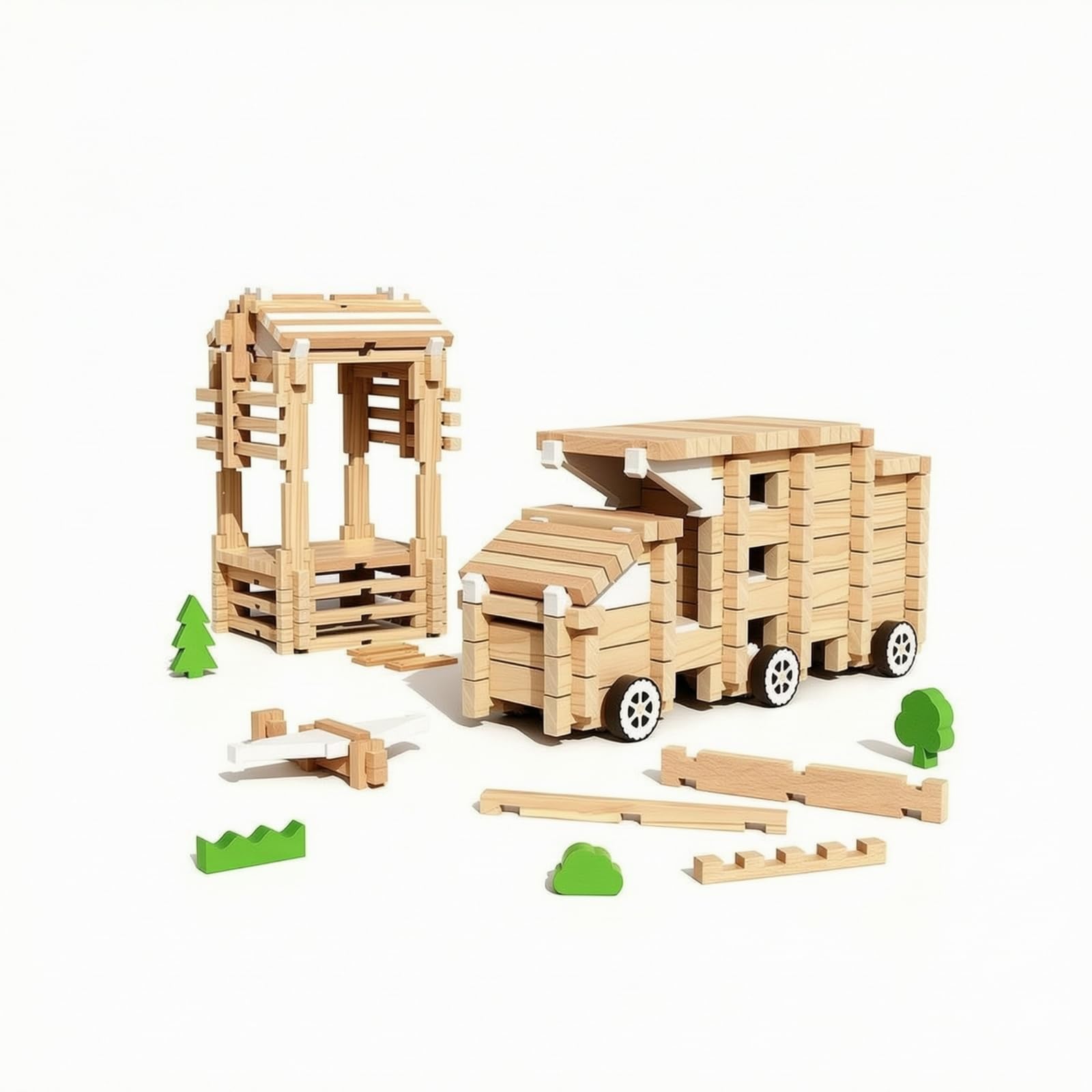Juguete Construcción Interconectable Juego Construcción DIY Ligero Juguetes para Preescolar