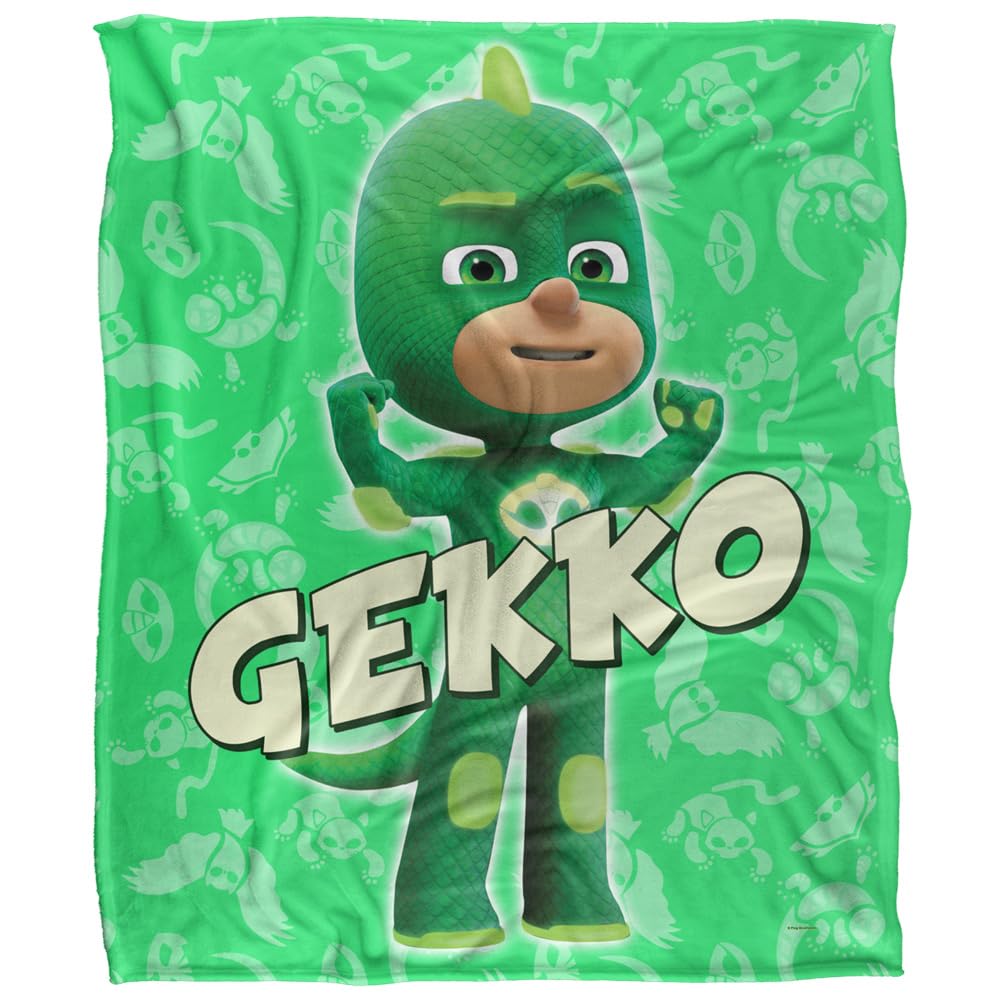 Pj Masks Gekko Character Super Soft Silky Touch Blanket - 91 x 147 cm