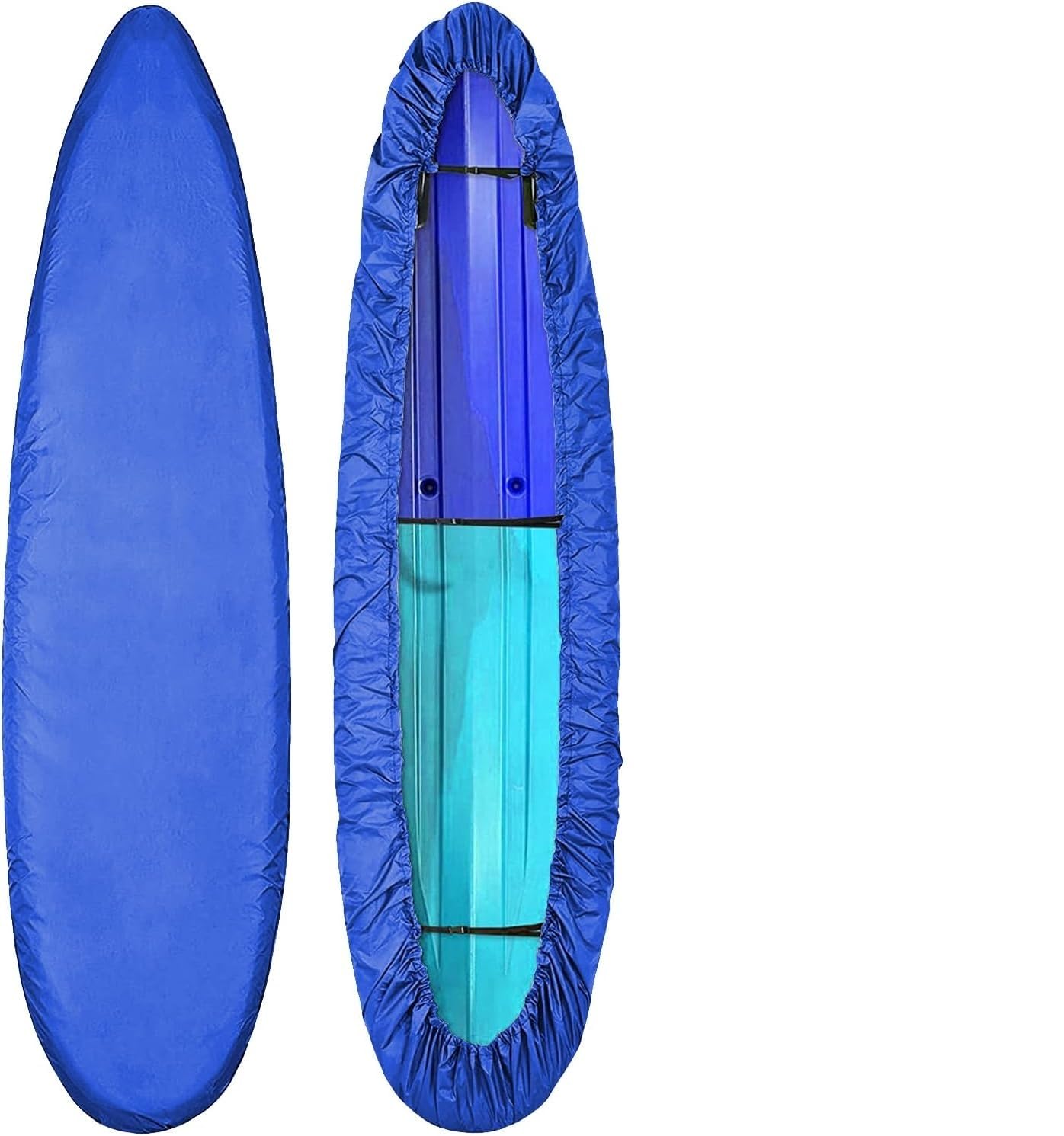 Pokrowiec przeciwkurzowy do przechowywania kajaków Pokrowiec na kajak kajakowy 420D Tkanina Oxford Wodoodporna, pyłoszczelna UV 5,6-6,0 m Niebieski Czarny(Blue)