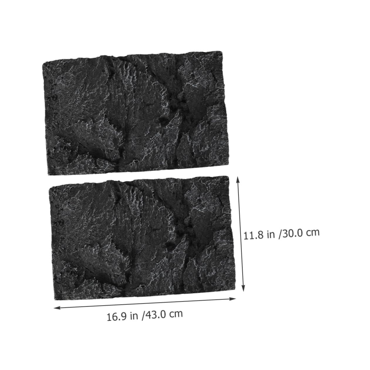 FRCOLOR Tablero para Tanque de Tortugas y Acuario de PU Negro, Panel 3D de Roca Alta Simulación, Duradero y Liviano para Adorno de Terrario