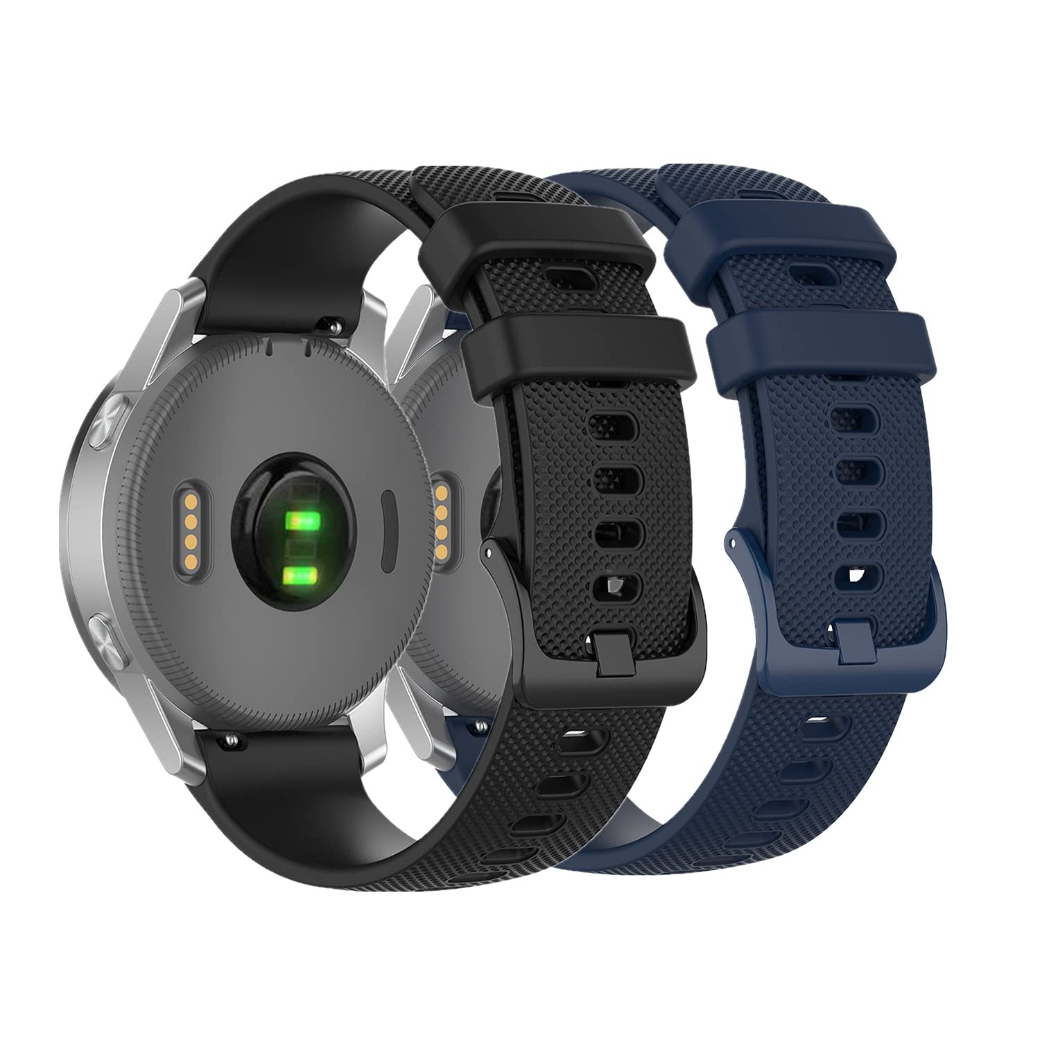 Muovrto Silicone Band for Garmin Forerunner 255S/Venu 2S, Watch Band Strap for Garmin Vivoactive 4S/vivomove 3S/ Actives