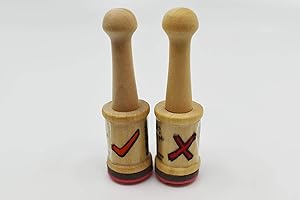 Classic Rubber Stamp: Check Mark and X