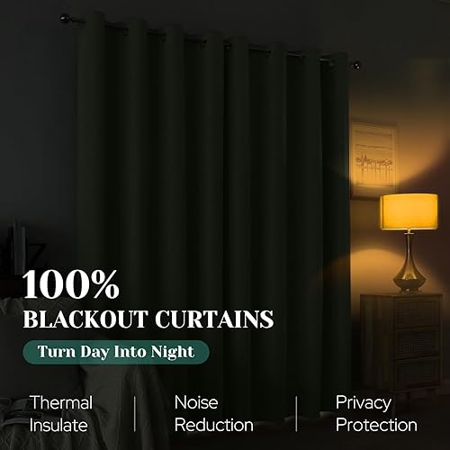 Miniatura 4 de HOMEIDEAS Cortinas opacas 100% verde salvia para dormitorio, cortinas de lino de 63 pulgadas de largo, 2 paneles para sala de estar, lino sintético,