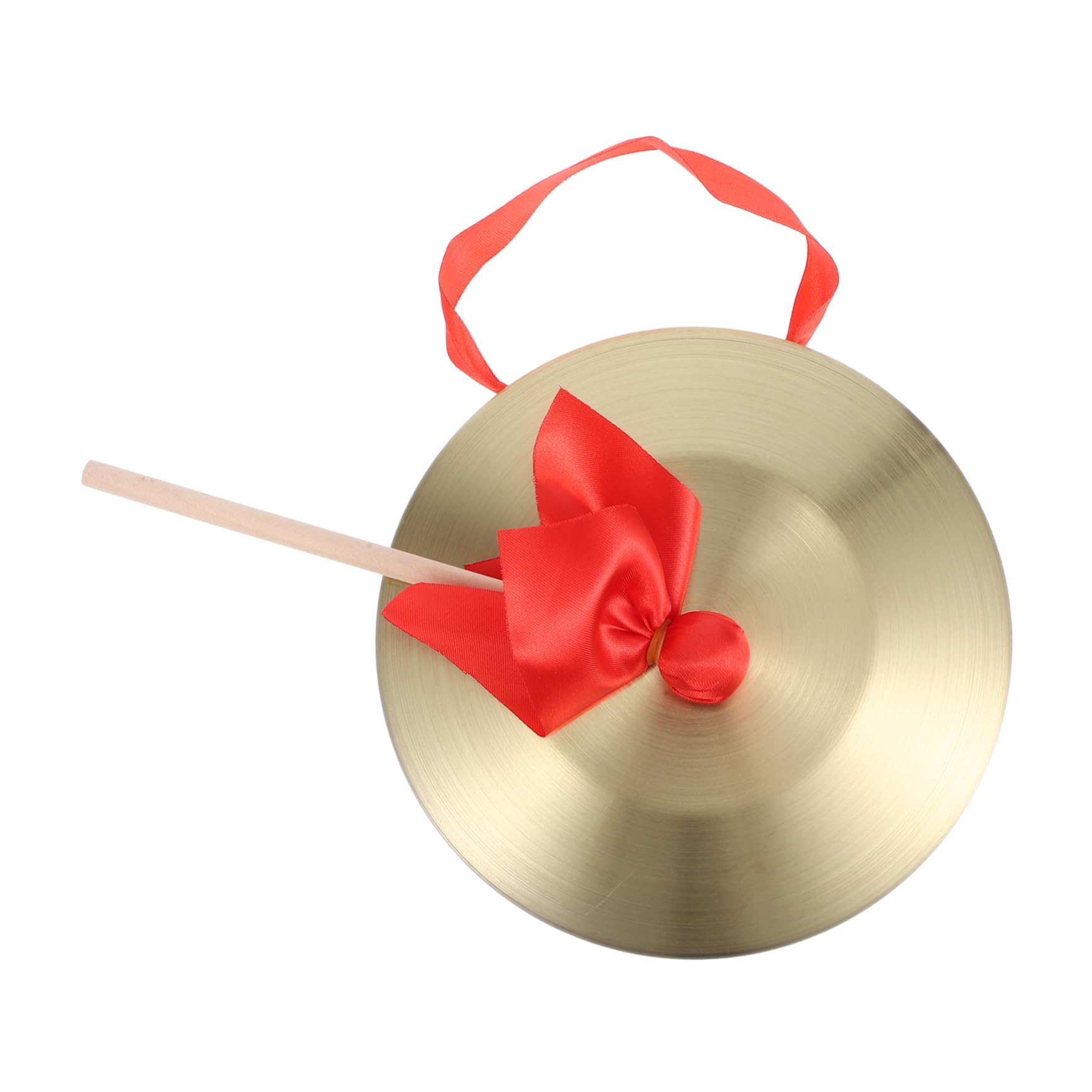 Totority Traditional Chinese Gong Instrument Hand Gong Toys Portable Percussion Mallet for Boys and Girls Parties Music Lessons