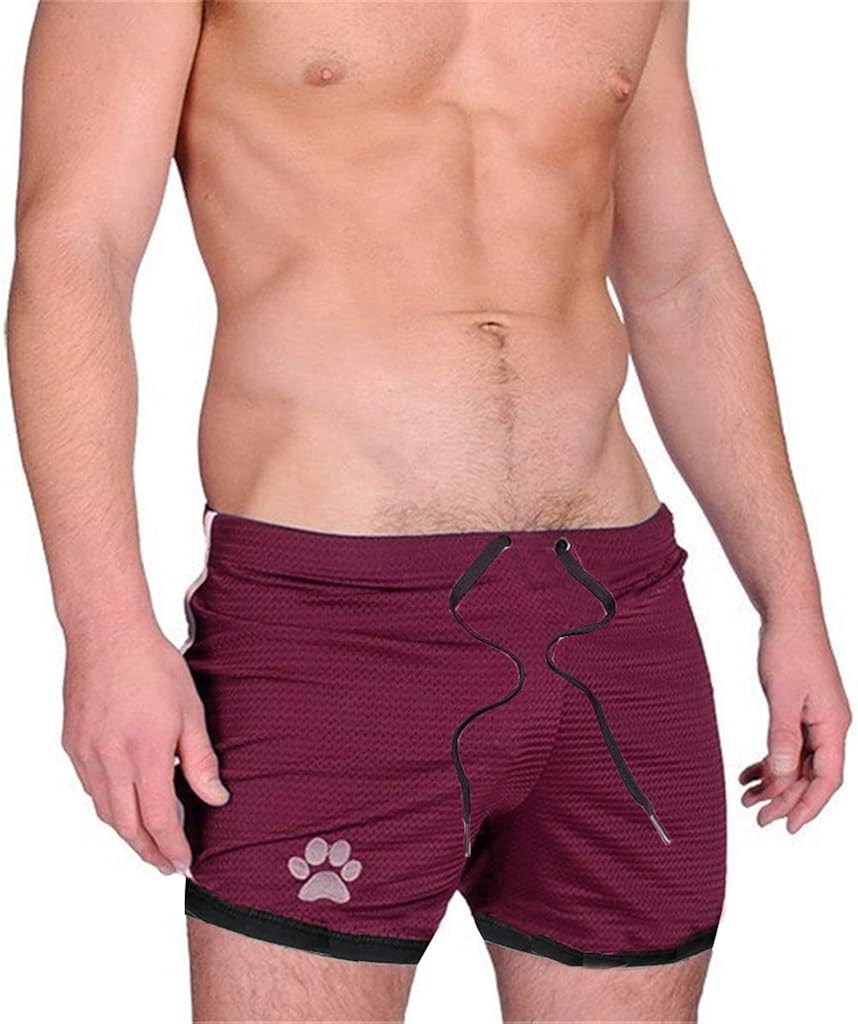 UOFOCO Men's Summer Casual Quick-Drying Shorts Breathable Drawstring Sport Short Pants | 