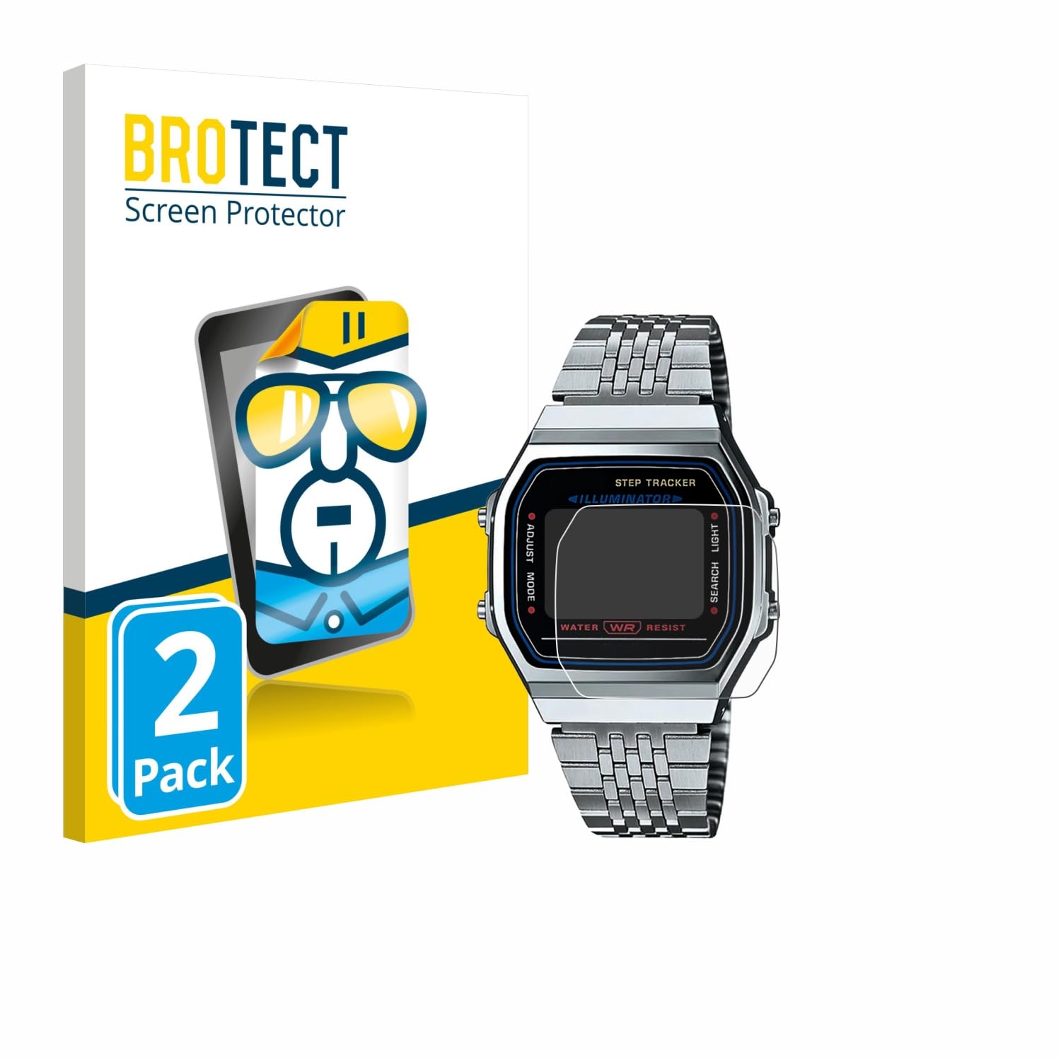 BROTECT Protector Pantalla Transparente para Casio ABL-100WE-1A (2 szt.) Anti-Huellas