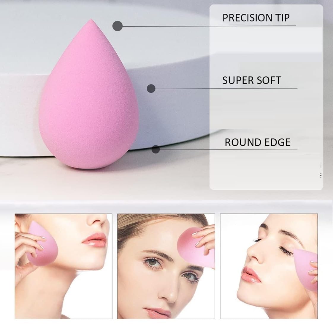 Beautiflame 4 Makeup Sponge With Storage Box Beauty tools 1