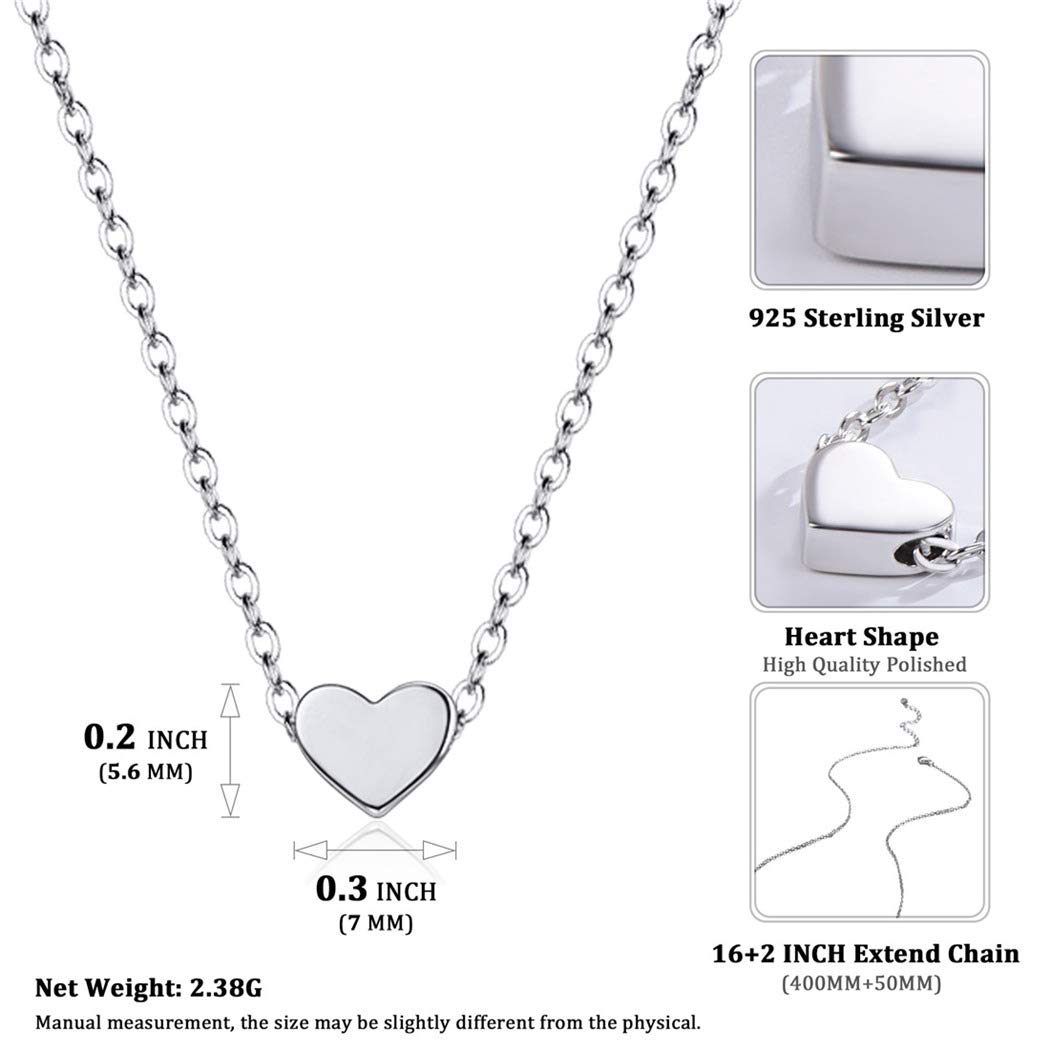 ChicSilver Collana girocollo da donna, argento/placcato oro/rosa oro, gioielli a girocollo con ciondolo a forma di cuore/luna/stella, catenina corta da 40 + 5 cm, regalo per migliore amica, donne e
