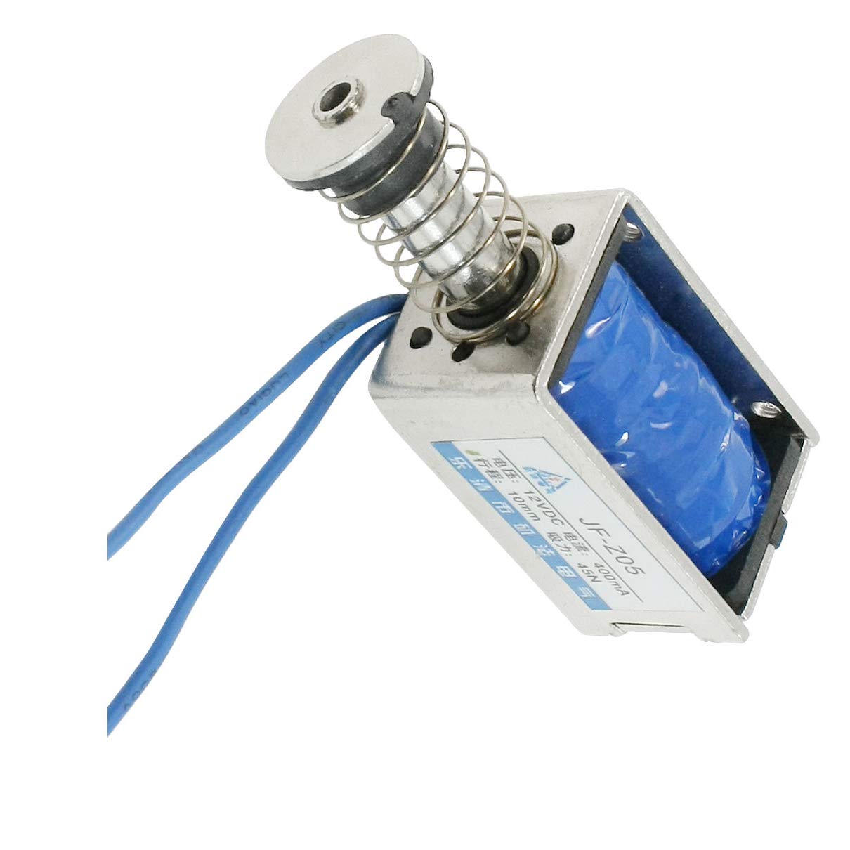 Aexit DC 12V Lifting Accessories 400mA Push Pull Type Open Frame Solenoid Electromagnet 10mm Lift Magnets 45N 9.9LB